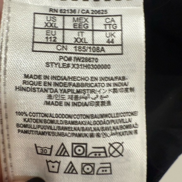 Men's Guess Black Solid Casual Cotton Button-Down Shirt Size XXL - Picture 5 of 7